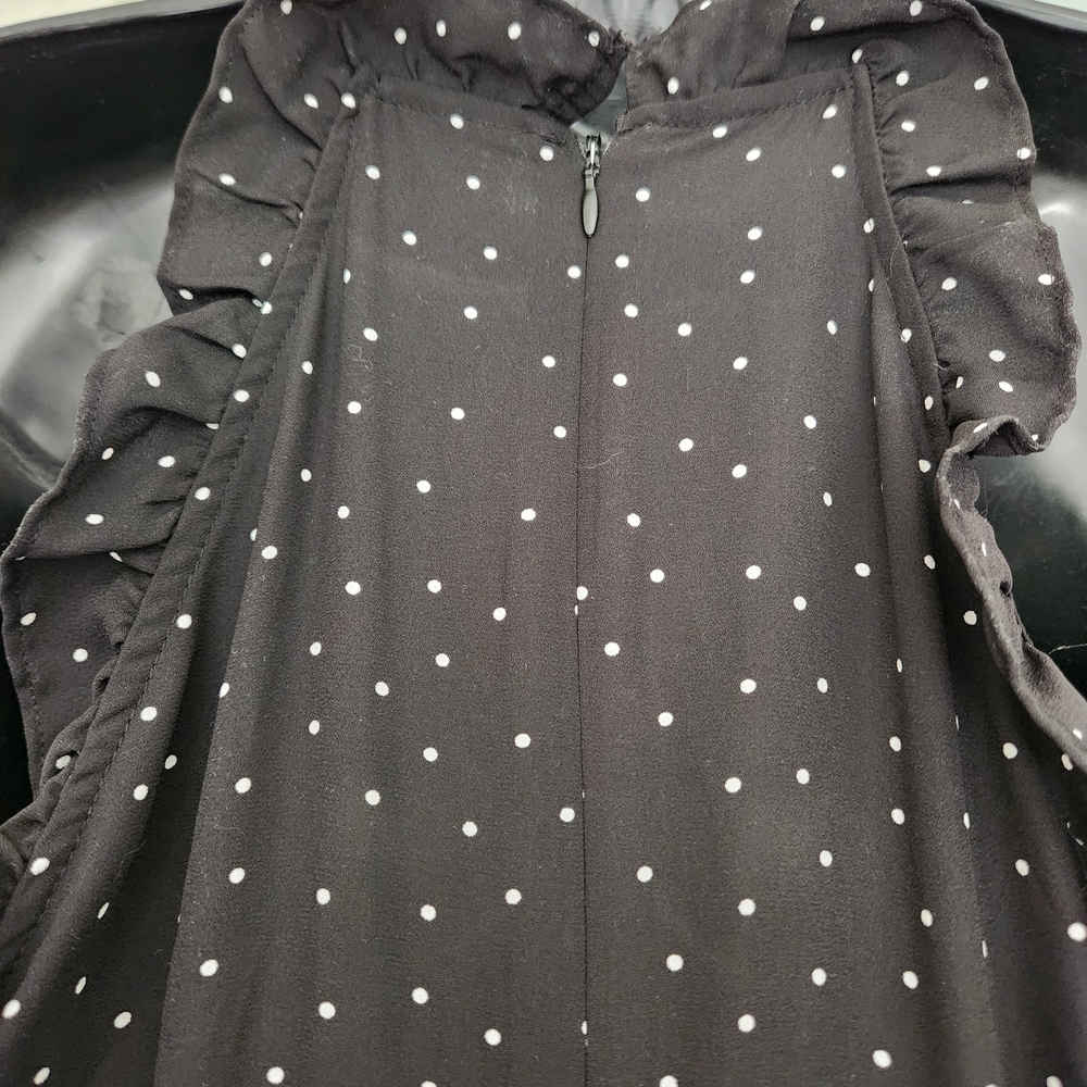 Who What Wear Black Halter Asymmetrical Dress with White Dots - Sm - Picture 5 of 8